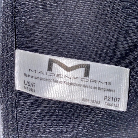 MAIDENFORM BODY SHAPER BLACK SHORTS GIRDLE PANTS LARGE HIGH WAISTED BOY SHORTS - Picture 3 of 3